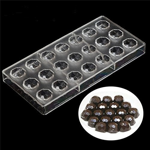 HAPYLY 21 Grid Chocolate Candy Mold PC Polycarbonate Chocolate Making Mould (Diamond) - Image 5