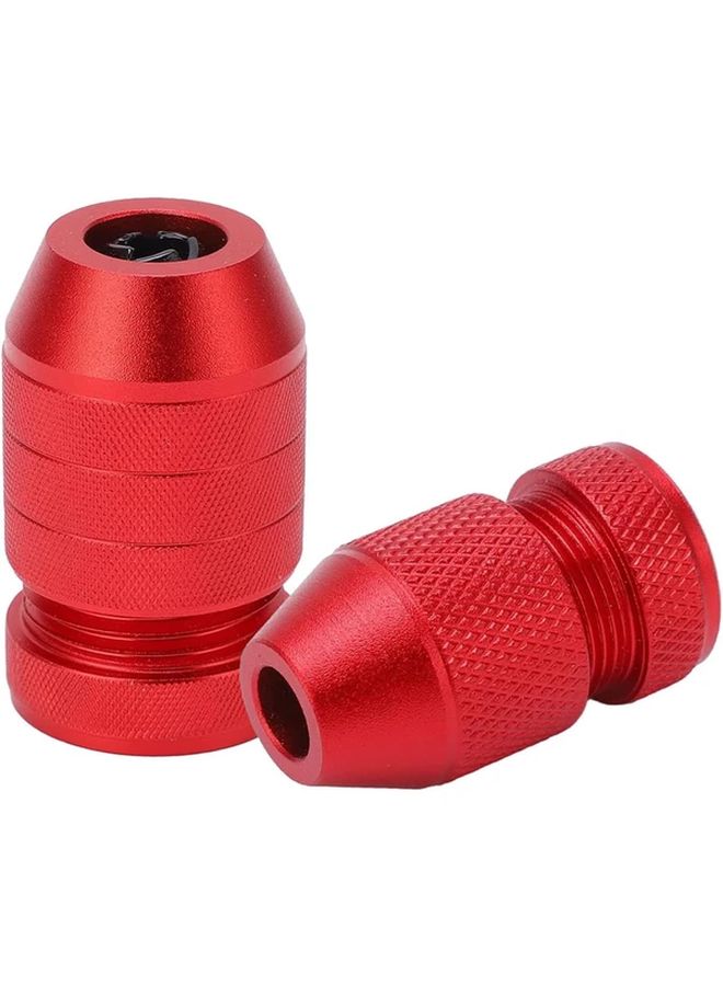 Red Drill Depth Stop Kit 2pcs Adjustable 2 11mm Aluminum Limiters for Wood Drilling - Image 1
