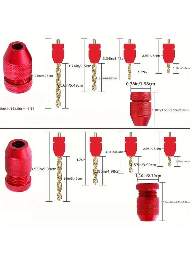 Red Drill Depth Stop Kit 2pcs Adjustable 2 11mm Aluminum Limiters for Wood Drilling - Image 3