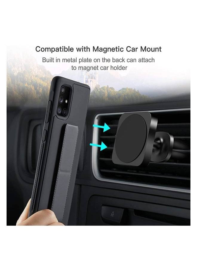 Samsung S20 Plus Black Grip Case with Enhanced Shock Absorption, Anti-Slip Surface, and Sleek Design