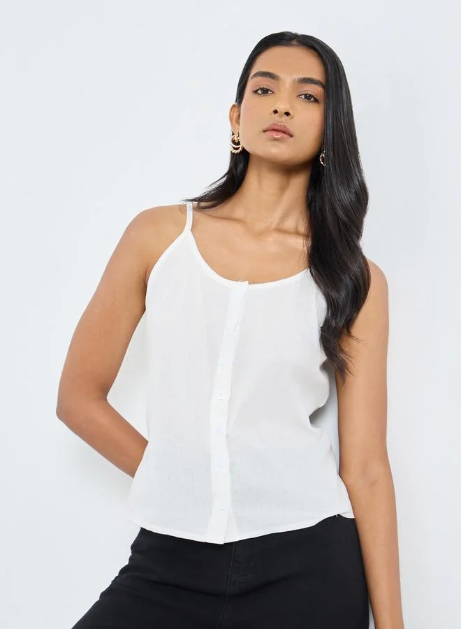 Take Two Take Two Solid Woven Casual Cami