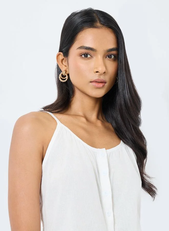 تايك تو بلوزة سادة بدون أكمام