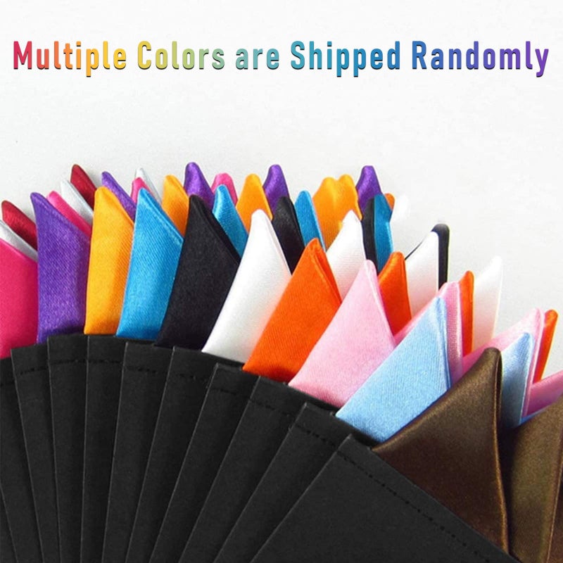 Echaprey 9 Pcs Men's PreFolded Pocket Squares On Card Masculine Polyester Suit Handkerchief - Image 2