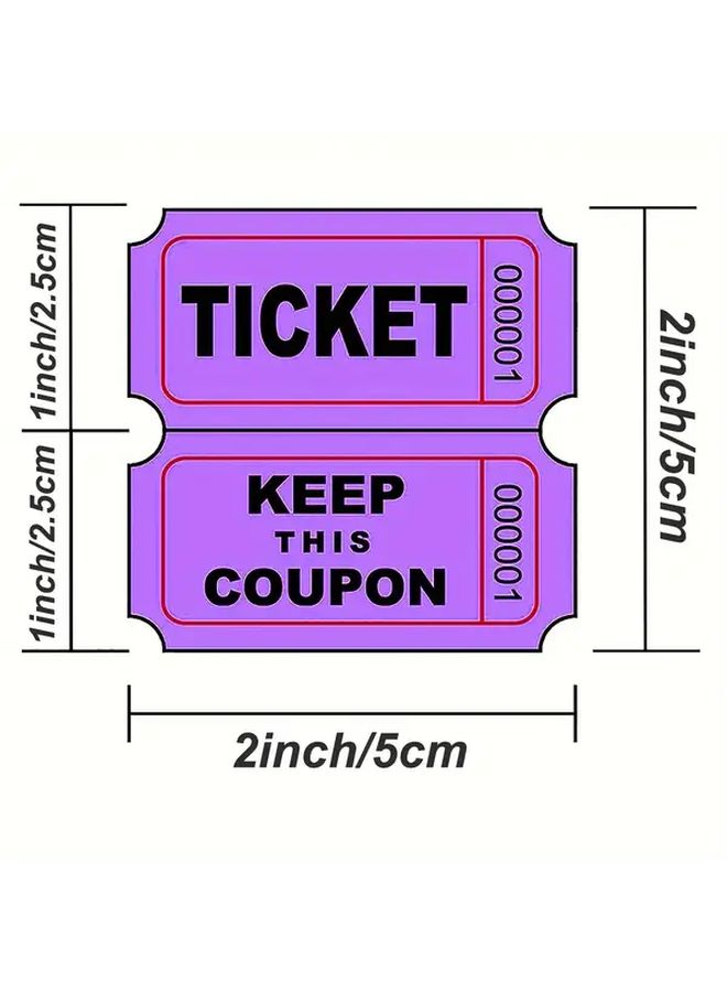 Green Vibrant Lottery Tickets 500 Pair Durable Paper for Classroom Rewards Fundraising Prizes - Image 2