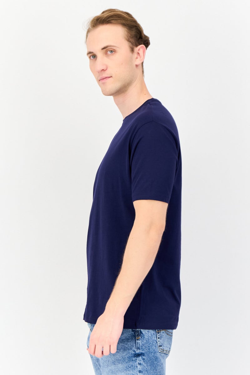 English Laundry Men 2 Pcs Crew Neck Short Sleeves Solid T-shirt, Navy - Image 5