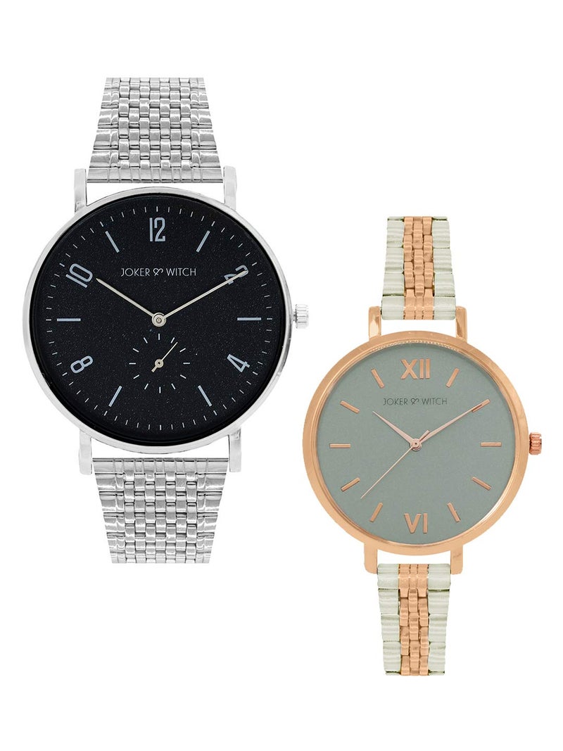 Joker & Witch Doug & Carol Couple Watch Gift Set for Men and Women - Image 1