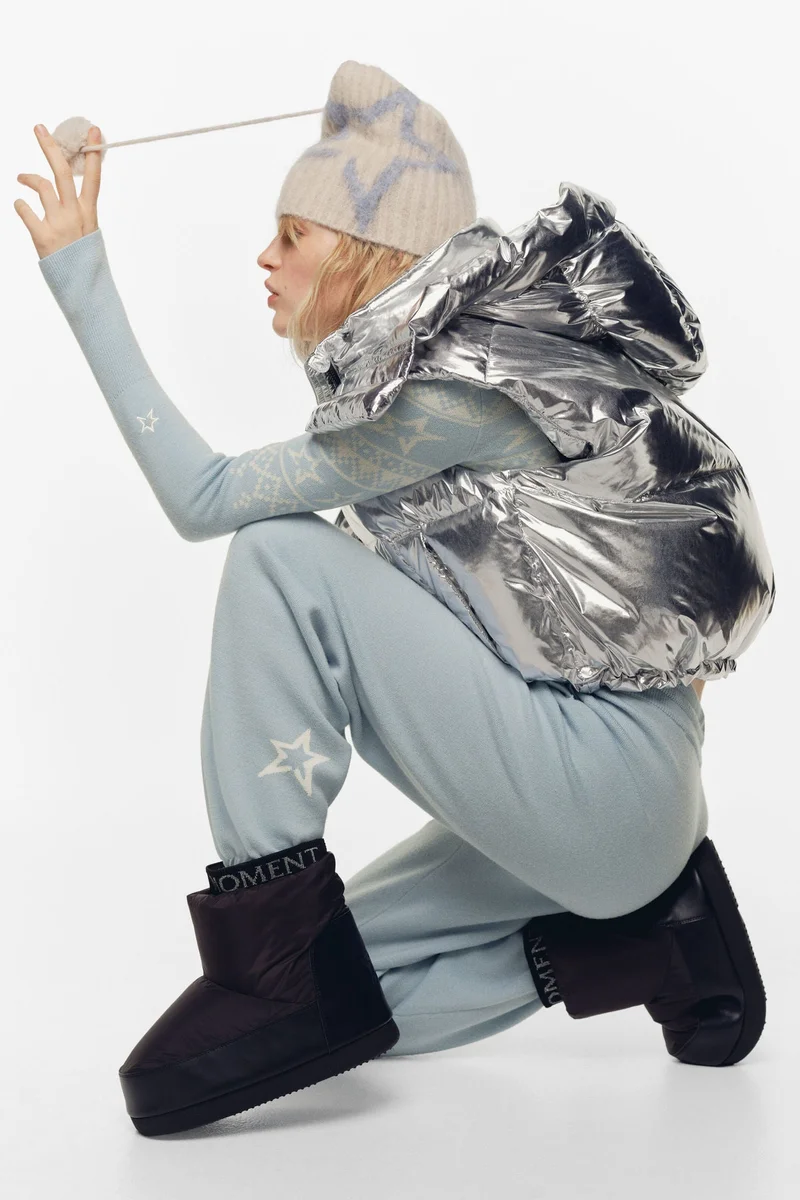 اتش اند ام بنطلون رياضي من صوف المارينو الفاخر