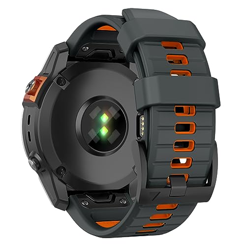 MYSNBKN Compatible with Fenix 7X Band,26mm Easy-fit Silicone Watch Strap Wristbands Replacement for Garmin Fenix 5X/Fenix 5X Plus/Fenix 6X/Fenix 6X Pro/Fenix 7X Pro/Fenix 3/Fenix 3 HR - Image 1
