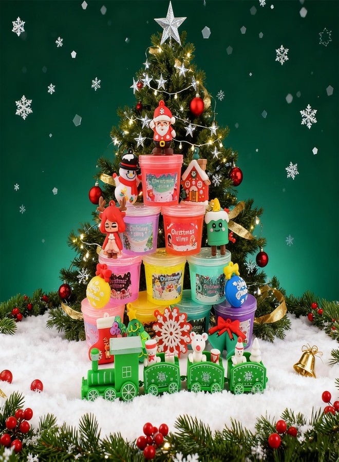 NiuSphere Green Christmas Slime Advent Calendar, 24 Days of Surprise Slime DIY Kit - Fun Toy for Kids, Girls and Boys, Stocking Stuffers, 2025 Christmas Countdown Calendar - Image 5