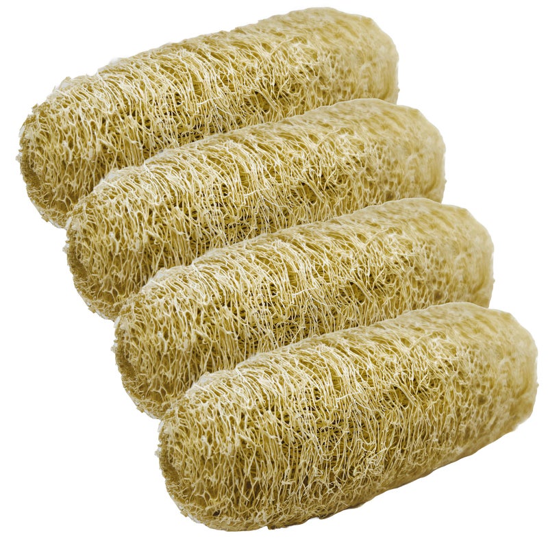 Natural Shower Luffa Sponge Body Scrubber | Luffa (Peerkangai) Bath scrub is Body Cleansing Removing Dead Skin Cells - Skin Care in Bath Spa Shower By SNKM (Pack of 4) - Image 1
