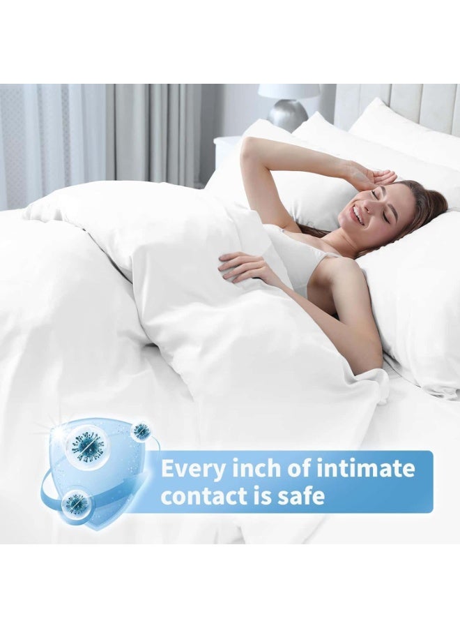 Anmi Travel Disposable Bed Sheet Set,4Pcs Portable Disposable Sheet and Disposable Pillowcase Set, Suitable for Travel Hotel Business Travel - Image 4