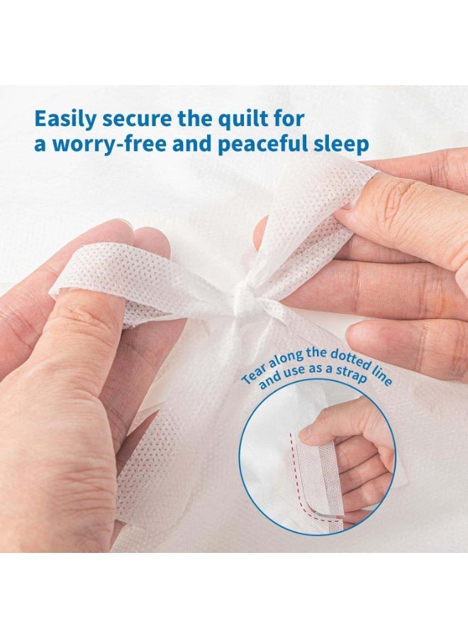 Anmi Travel Disposable Bed Sheet Set,4Pcs Portable Disposable Sheet and Disposable Pillowcase Set, Suitable for Travel Hotel Business Travel - Image 5