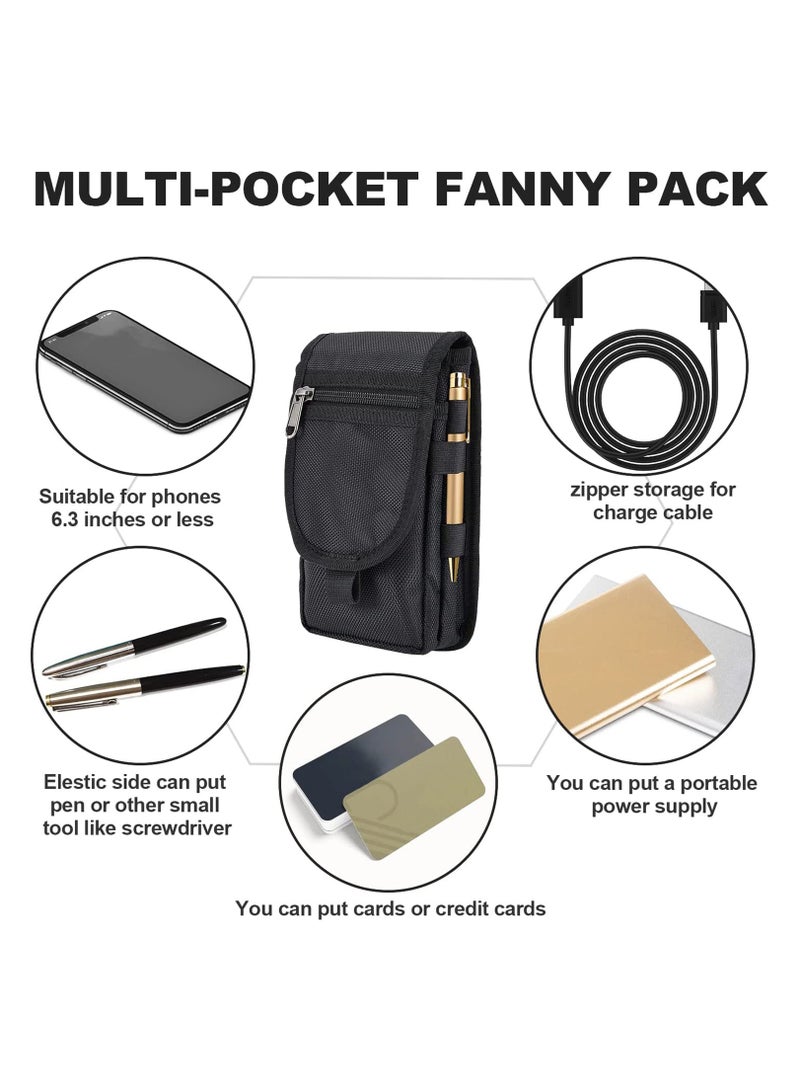 SYOSI Belt Pouch Smartphone Pouch Waist Bag Tool Holder Pouch Cell Phone Holster Men Women Waist Pocket Gifts for Sports Hiking Camping Barbeque Rescue Work Tool Belt Attachment - Image 5