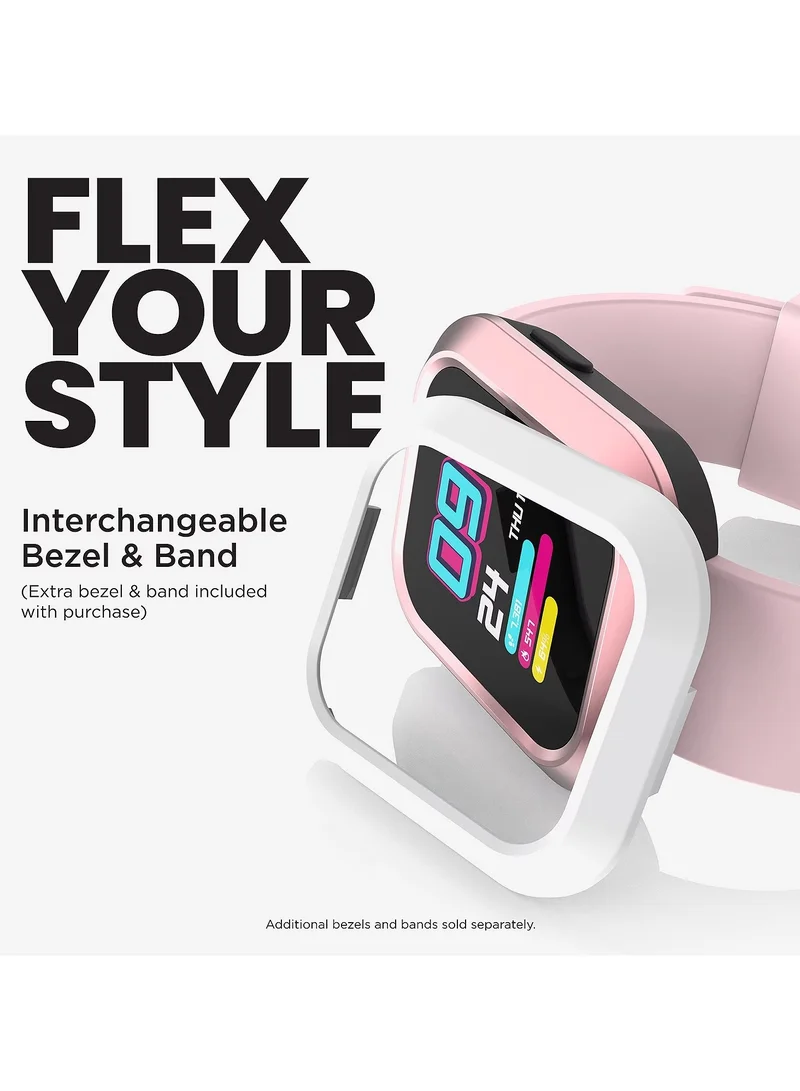 iTouch iTouch Unisex Interactive Explorer 3 Watch Pink/White with Silicone Strap, TF412A-C12