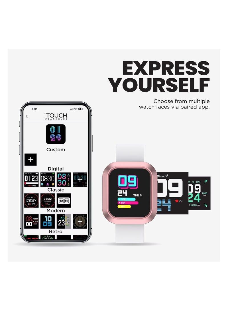 iTouch Unisex Interactive Explorer 3 Watch Pink/White with Silicone Strap, TF412A-C12 - Image 4