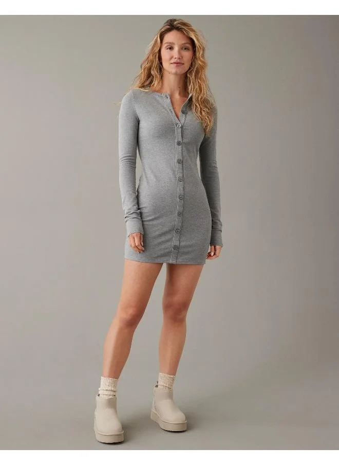 American Eagle Button Detail Knitted Dress