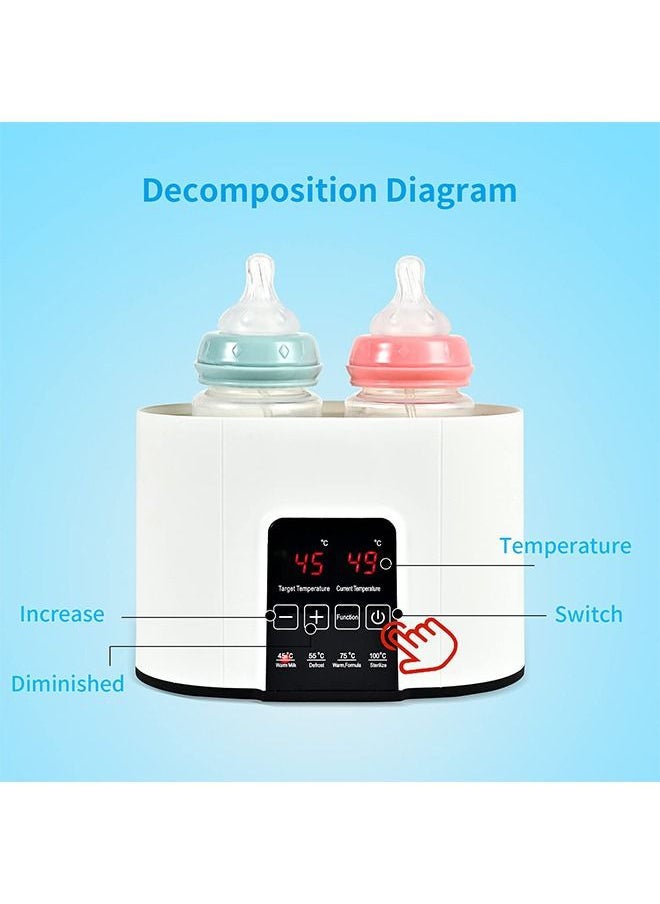 Gonice 6 In 1 Baby Multifunctional Bottle Warmer With Timer, White  - Image 4