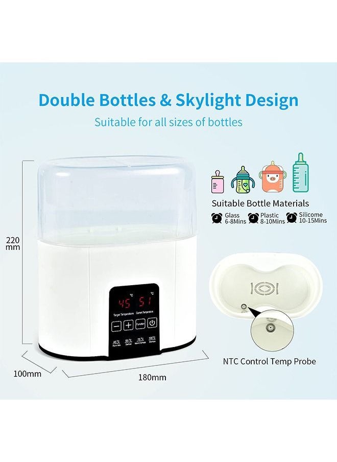 Gonice 6 In 1 Baby Multifunctional Bottle Warmer With Timer, White  - Image 3