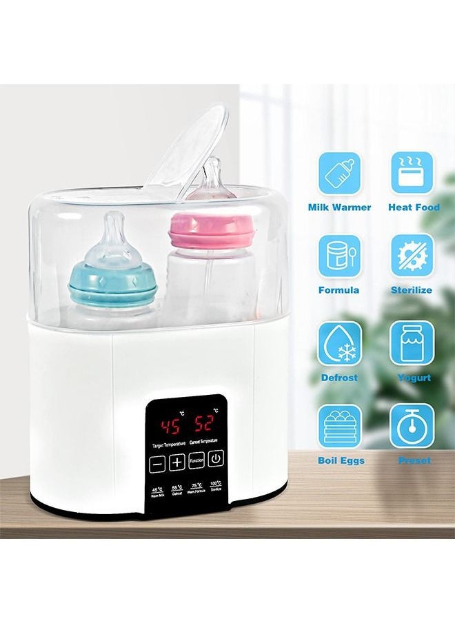 Gonice 6 In 1 Baby Multifunctional Bottle Warmer With Timer, White  - Image 2
