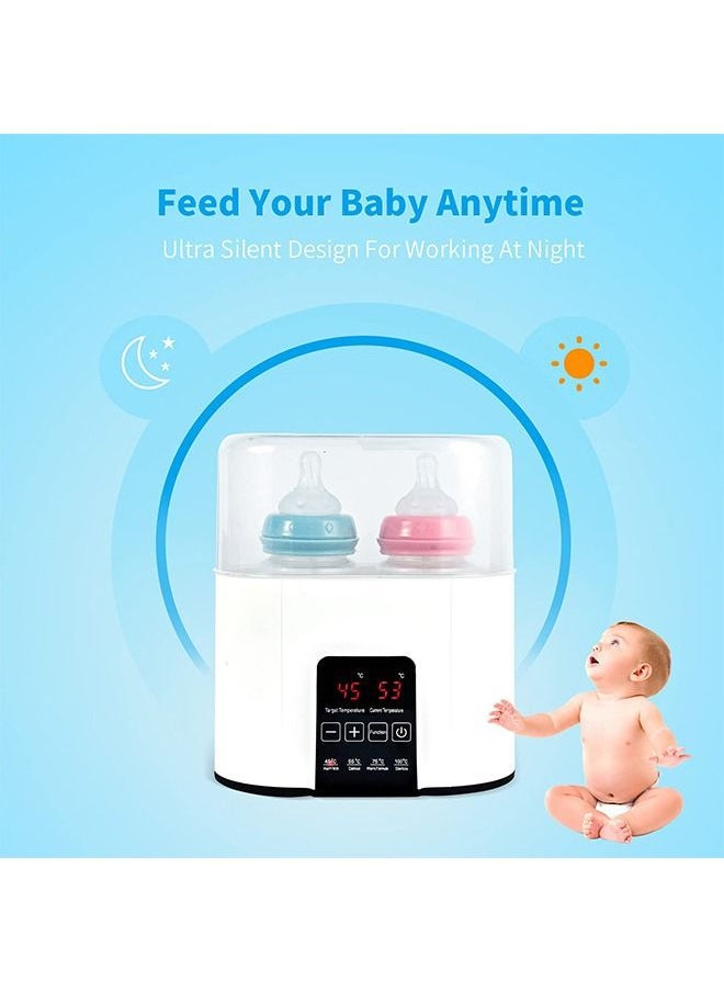 Gonice - 6 In 1 Baby Multifunctional Bottle Warmer With Timer, White - Image 1