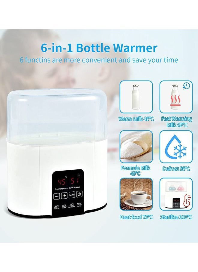 Gonice 6 In 1 Baby Multifunctional Bottle Warmer With Timer, White  - Image 5