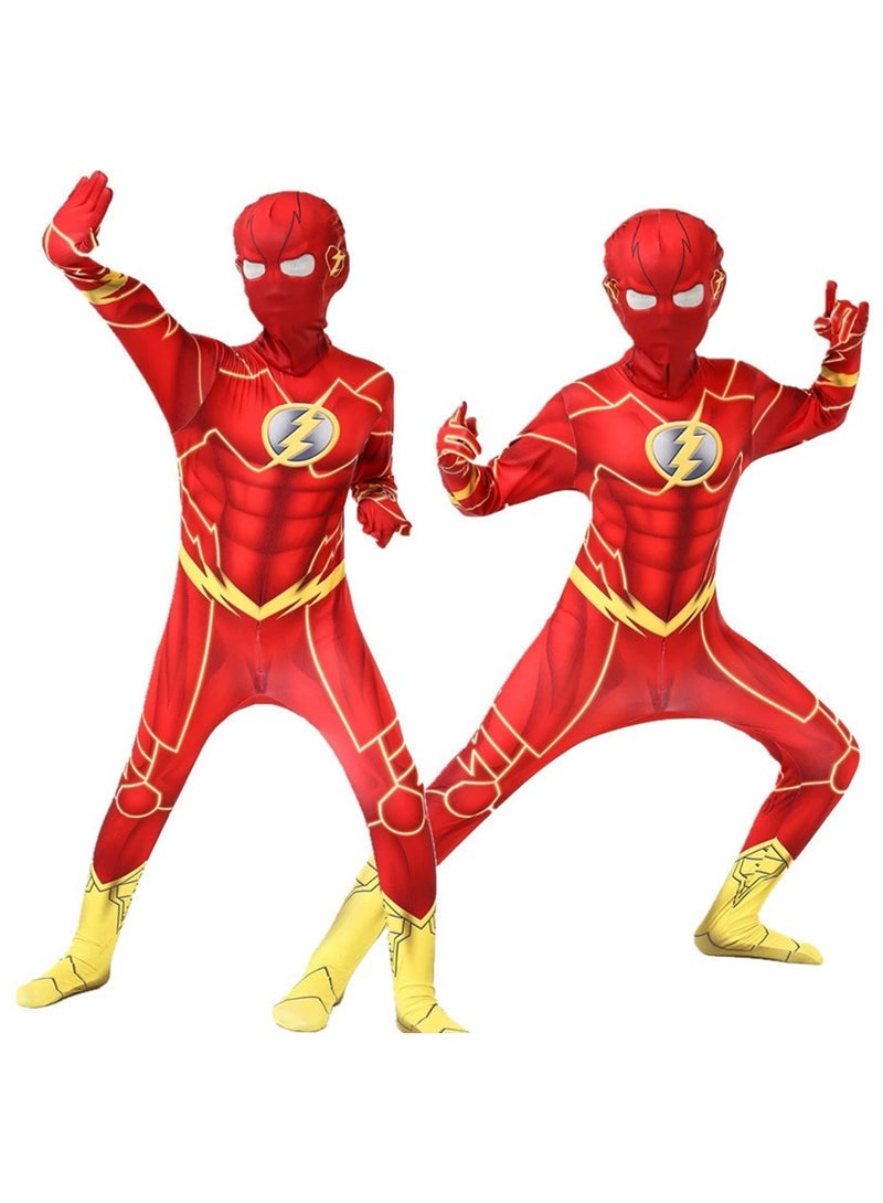 VUCATIN Costume Cosplay Set Spandex 3D Superhero Costume Kids Boys Superheroes Bodysuit Cosplay Costumes for Toddler Role-Playing (I) - Image 4