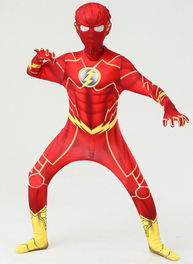 VUCATIN Costume Cosplay Set Spandex 3D Superhero Costume Kids Boys Superheroes Bodysuit Cosplay Costumes for Toddler Role-Playing (I) - Image 2
