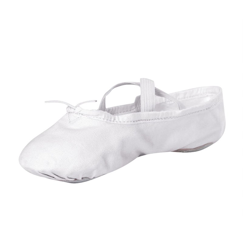 Stelle Stelle Canvas Ballet Shoes for Girls Dance Ballet Slippers ShoesToddlerLittleBig KidWomen12MLWhite