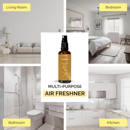 Aromafume Vanilla Room, Linen & Pillow Spray|100Ml/3.38 Fl Oz|With Pure Vanilla Essential Oil|Aromatherapy Spray For Relaxation, Sleep & Stress Relief|Mist For Bedding, Fabrics - Image 3
