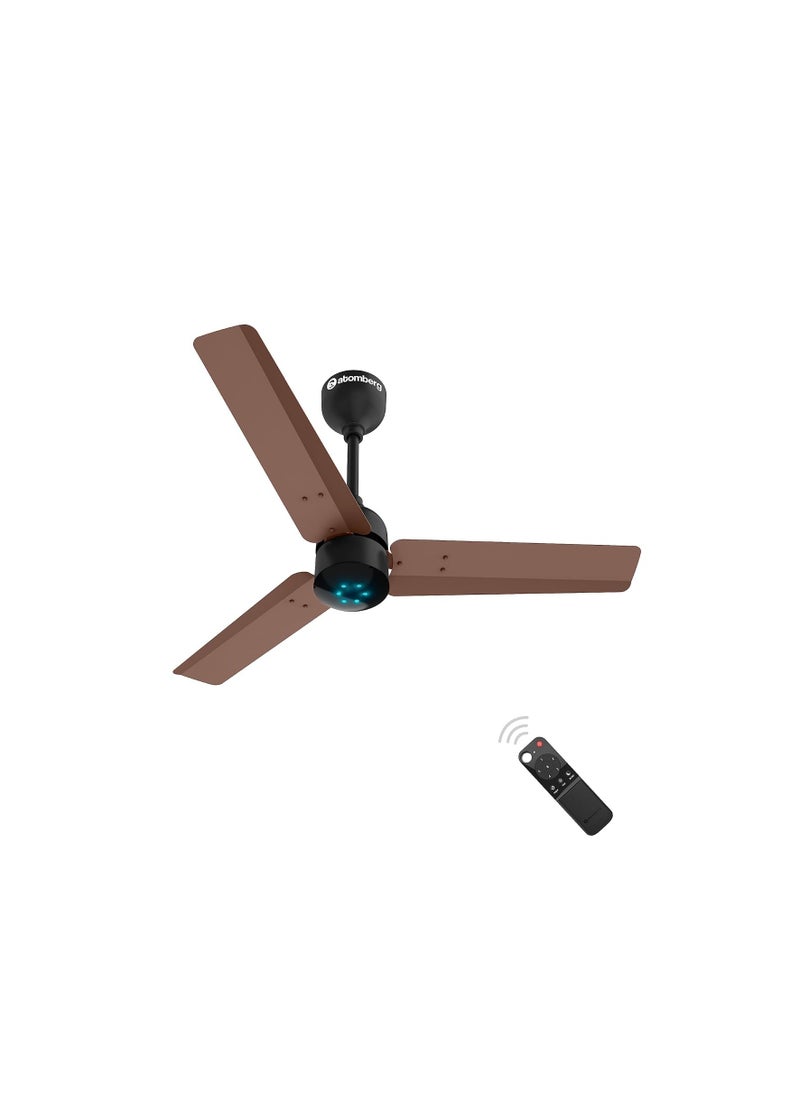Generic - atomberg Renesa 900mm BLDC Ceiling Fan with Remote Control | BEE 5 star Rated Energy Efficient Ceiling Fan | High Air Delivery with LED Indicators | 2+1 Year Warranty by Atomberg (Brown & Black) - Image 1