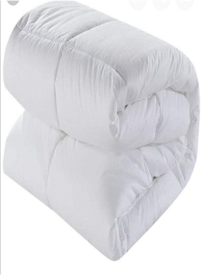 House One Microfiber Mattress Topper20 cm With Microfiber Filling and Rubber Corners Edges - 200x180 cm - White - Image 3