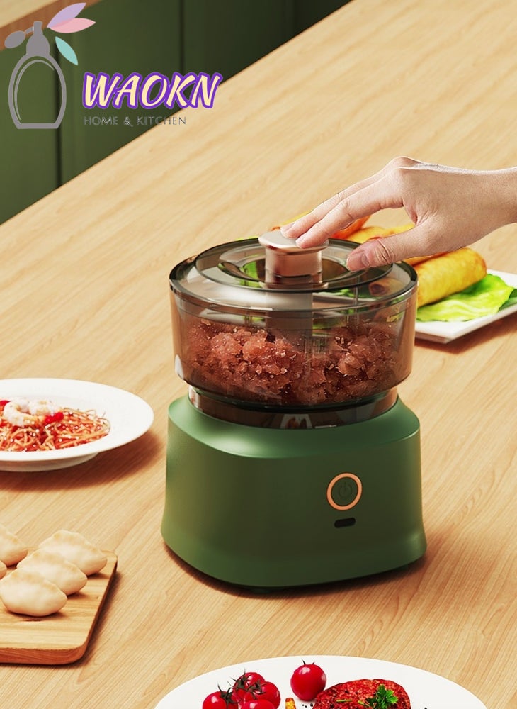 WAOKN Home Kitchen Multifunctional Food Processor Wireless Electric Meat Grinder Household Garlic Pounder Additionally Equipped With A Food Supplement Blender - Image 1