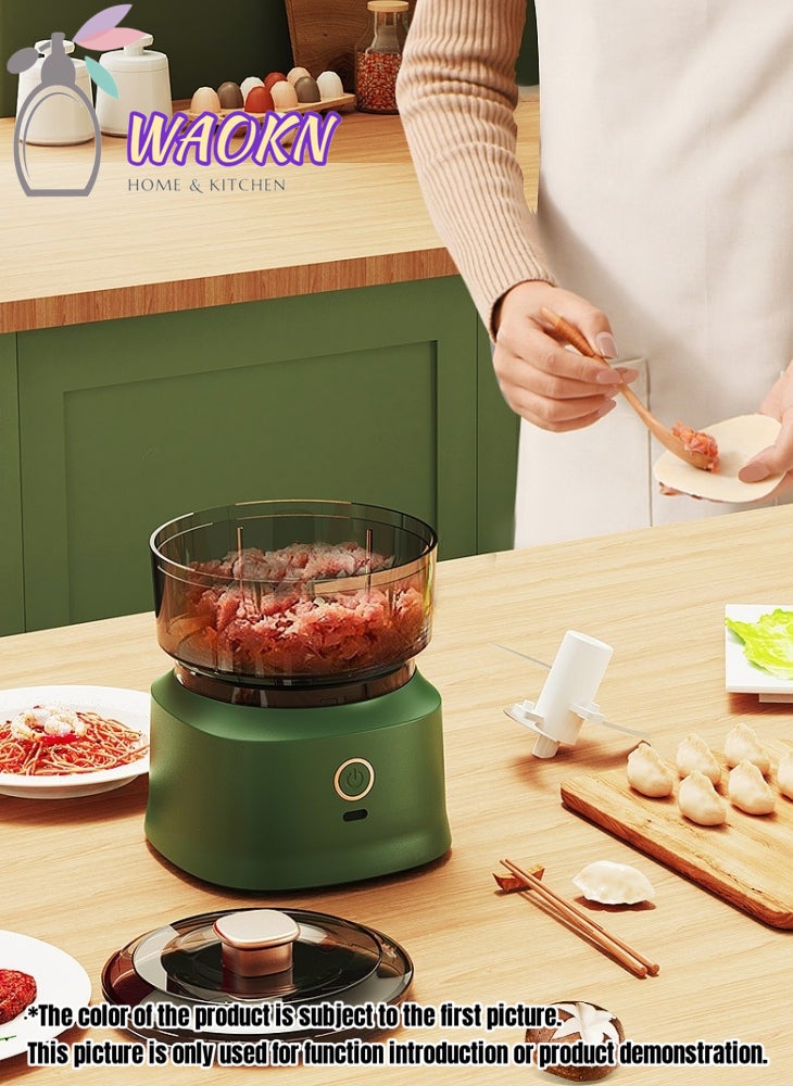 WAOKN Home Kitchen Multifunctional Food Processor Wireless Electric Meat Grinder Household Garlic Pounder Additionally Equipped With A Food Supplement Blender - Image 2