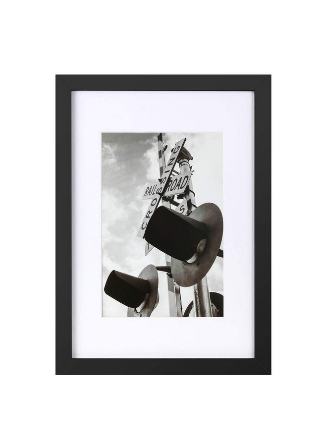 ONE WALL - ONE WALL Tempered Glass 9x13 Picture Frame with Mats for 6x9 Photo, Black Wood Frame for Wall and Tabletop - Mounting Hardware Included - Image 1