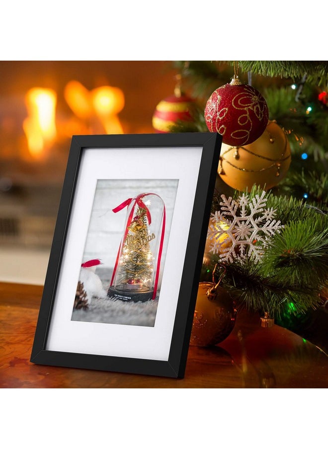 ONE WALL - ONE WALL Tempered Glass 9x13 Picture Frame with Mats for 6x9 Photo, Black Wood Frame for Wall and Tabletop - Mounting Hardware Included - Image 1