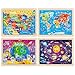 SYNARRY Large US World Earth Solar System Wooden Puzzles for Kids Gift Box122 94 in Puzzles for Toddlers 35 Wood Puzzles for Kids Ages 46 Easter Basket Stuffers Gifts for Kids - Image 3