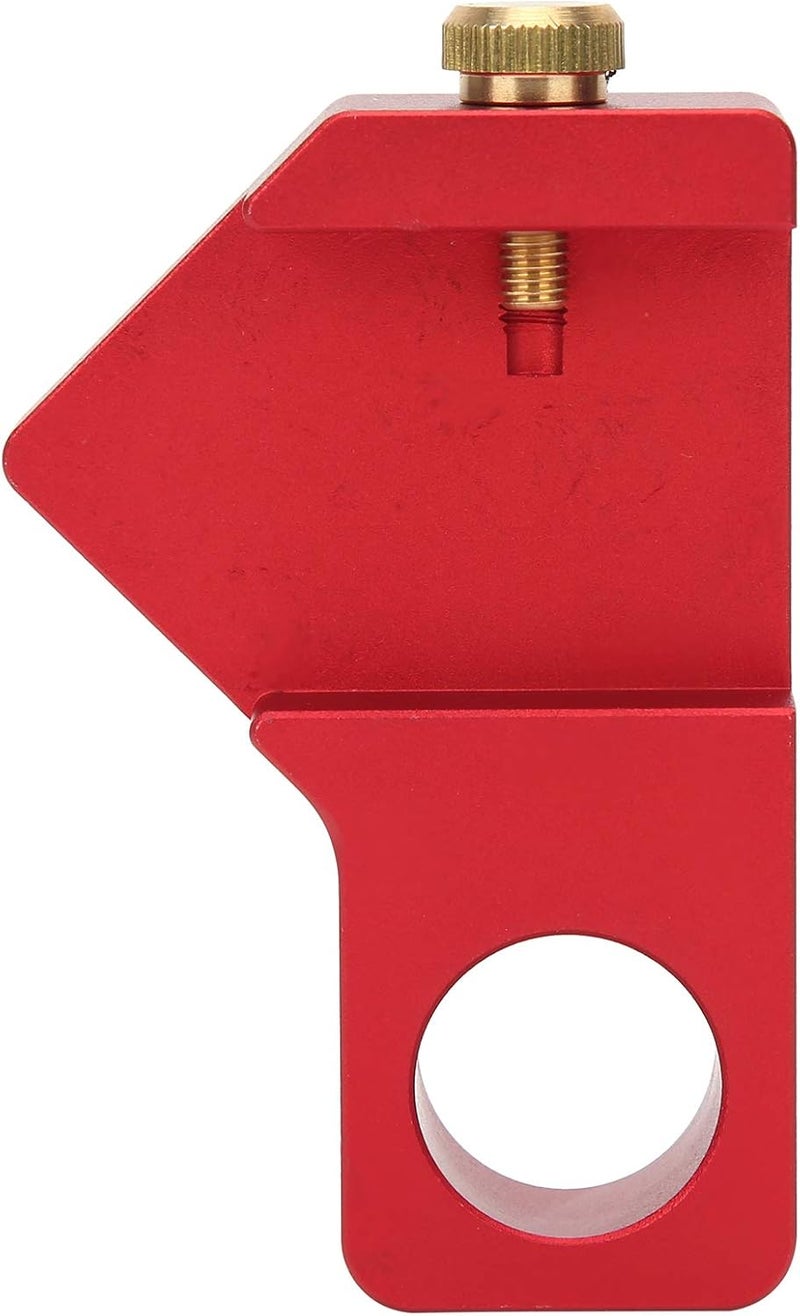 Woodworking Ruler Positioning Adjuster, Woodworking Scribing Locator with Aluminum Alloy Build, Precision Measuring Limiter for Steel Rulers 24.5–30mm Wide, Carpenter Tool for (Red) - Image 1