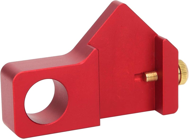 Woodworking Ruler Positioning Adjuster, Woodworking Scribing Locator with Aluminum Alloy Build, Precision Measuring Limiter for Steel Rulers 24.5–30mm Wide, Carpenter Tool for (Red) - Image 4