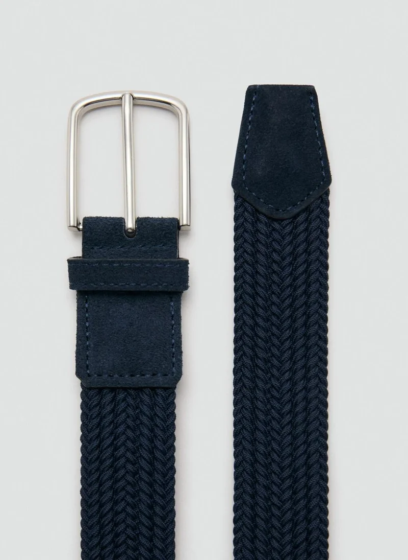 Mango Man  Braided elastic belt for Men | Best Price UAE