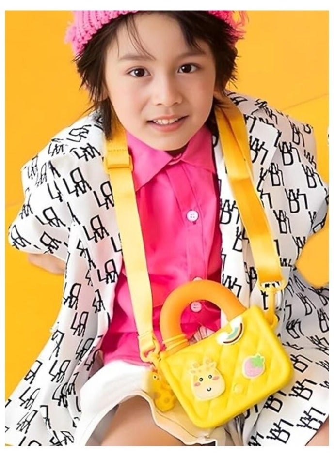 PICOCICI Cartoon Soft Silicone Bag Handbag cross body Purse Sweet Birthday Gift for Children Girls Sling Bag for kids, StylishBag, Side Bag for Girls, yellow  - Image 3