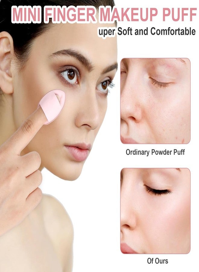 COSLUXE 1 Korean Makeup Puff, Foundation Sponge, 3 - Finger Soft Makeup Puff, Sponge for Liquid, Cream, and Powder Sponges Beauty Blender Makeup Tool Multicolored for woman and girl's - Image 4
