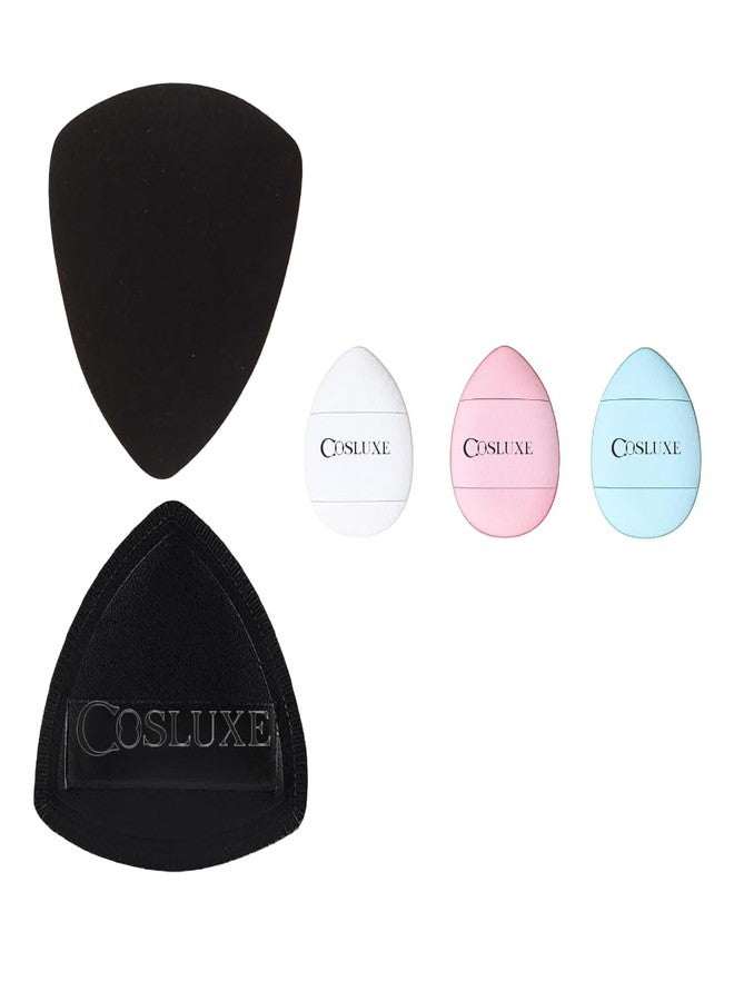 COSLUXE 1 Korean Makeup Puff, Foundation Sponge, 3 - Finger Soft Makeup Puff, Sponge for Liquid, Cream, and Powder Sponges Beauty Blender Makeup Tool Multicolored for woman and girl's - Image 1