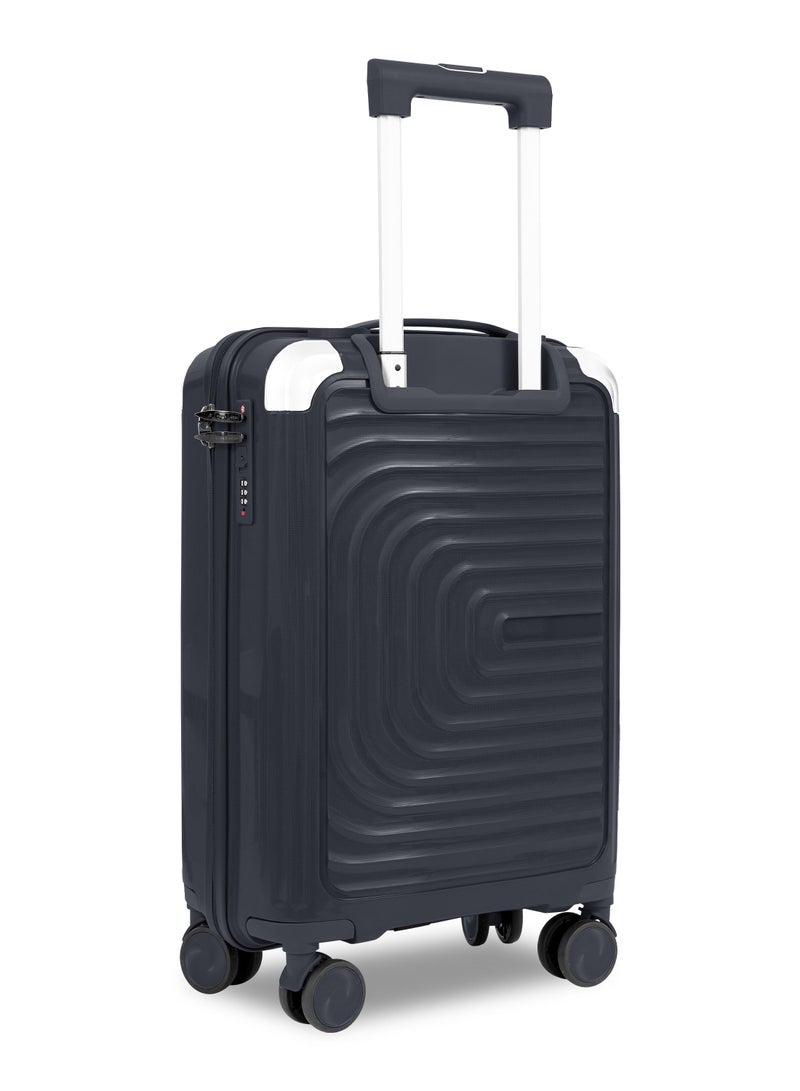 Parajohn Helix Cabin Size 20 inches Premium Polypropylene PP Hardsided Luggage - 55 cms carrying 10kg|8 Wheels Trolley - Grey - Image 3