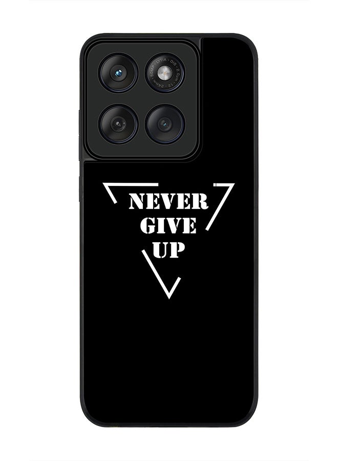 Stylizedd For Motorola MOTO Edge 60 Fusion/ Edge 60 Case,Slim fit Camera Protection, Shockproof Thin Phone cover  - Never give up - Image 1