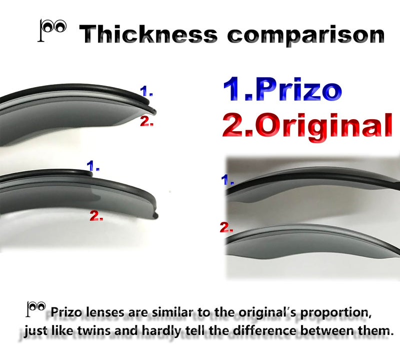 Prizo ORL Polarized Replacement Lenses for Oakley Actuator Sunglasses OO9250 (Dark Black) - Image 4