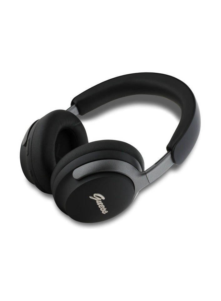 GUESS Guess Headphones Bluetooth ANC Metal Script Logo Black - Image 2