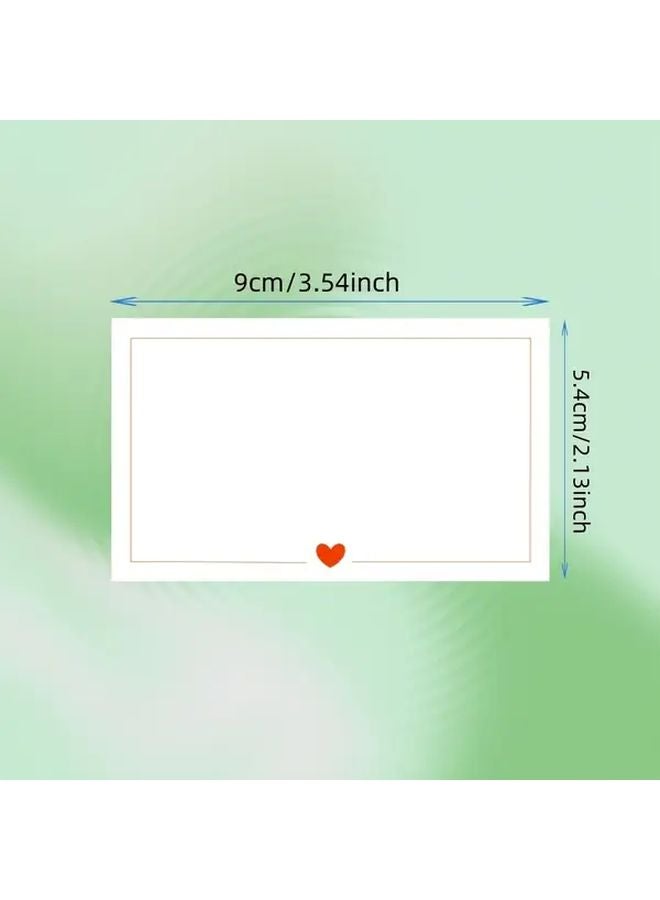 80pcs Minimalist Heart Design Greeting Cards with Orange Border and Red Heart for Birthdays Anniversaries Graduations Thank You Notes - Image 5