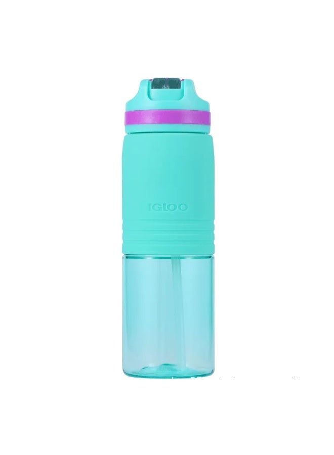 IGLOO 700ml Flip-Cap Straw Water Bottle (USA) - Drop-Proof, Leak-Proof, Portable Water Cup