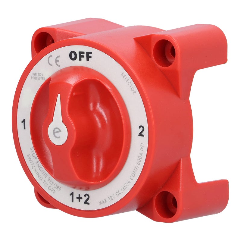 Heavy Duty 4 Position Battery Switch With Ignition IP66 Red For Marine And RV - Image 5