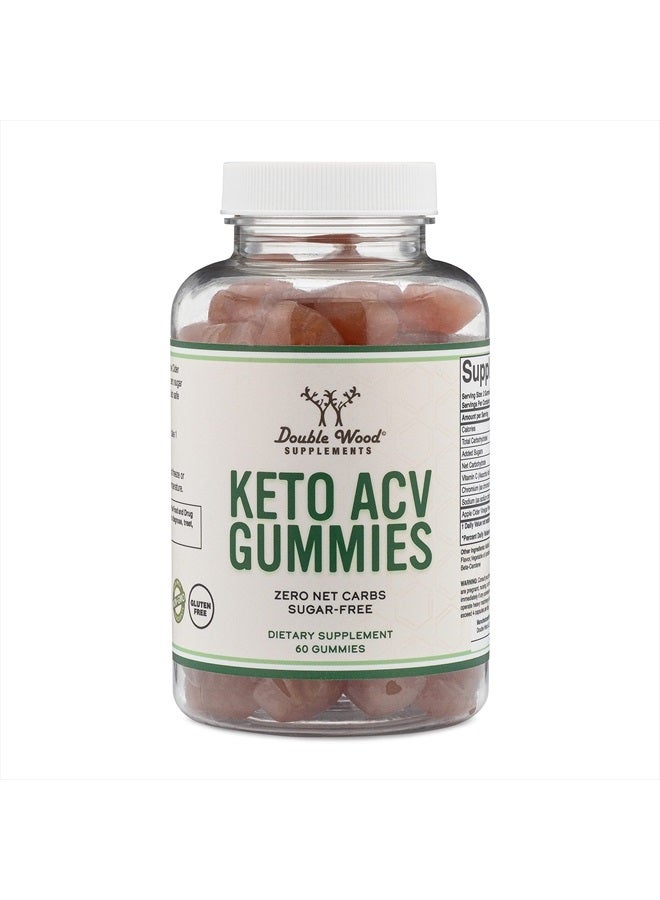 Double Wood Supplements Keto Gummies ACV - Sugar Free Gummies, Zero Net Carbs (60 Keto AVC Gummies, 375mg of Apple Cider Vinegar per Serving) Enhanced with Chromium (Only 2.5 Calories Per Keto Gummy) by Double Wood - Image 4